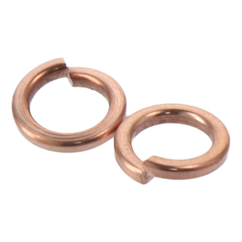 M8 Copper Split Lock Washer, 8Pcs Spring Sealing Ring Gasket