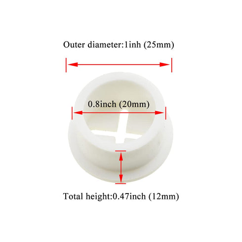 HAHIYO 4Pcs 0.8Inch/20mm White Flexible Rubber Desk Grommet Wire Grommet Cable Management Cord Hole Cover Desk Wire Hole Insert Wire Organizer for Computer Office Home School Equipment Systems