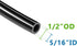 Feelers Pneumatic PU Tubing, 1/2"OD Hose PU Polyurethane Air Hose Tube Line for Air Compressor Water Fluid Transfer Black (9.84 ft)