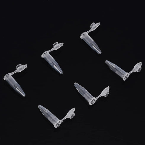 stonylab Micro Centrifuge Tubes, 0.5ml Graduated Clear Plastic Vials with Flat-Top Snap Cap, Pack of 500
