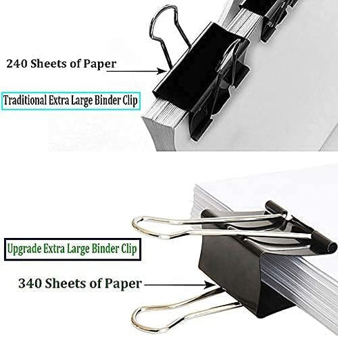 Extra Large Binder Clips 2.4 Inch Length for Office (18 Pcs)