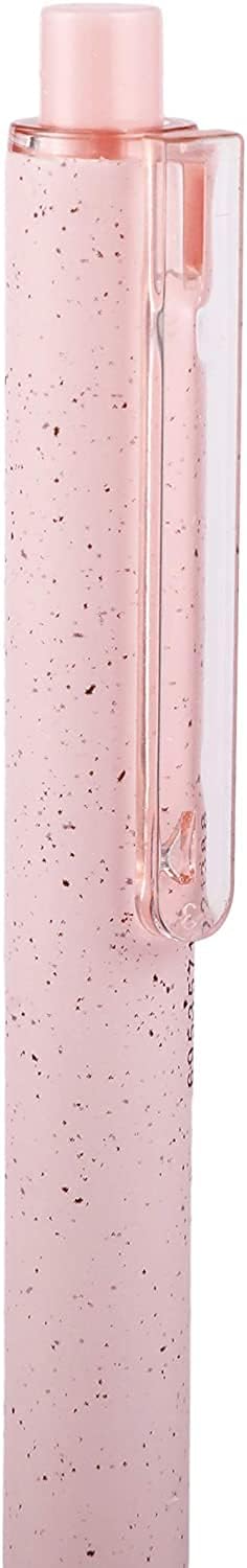 RIANCY Pink Pens, Black Ink Retractable Gel Pens, 0.6mm Smooth Writing, Cute Journaling Pens for Men Women Students