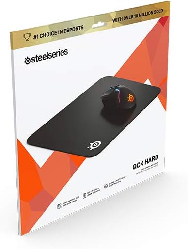 SteelSeries QcK Hard Gaming Mouse Pad, Improved Surface Texture, Medium Size for Enhanced Gaming Experience