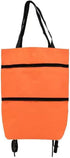 TNRAADREM 2 1 in Lightweight Collapsible Shopping Cart, Folding Cart with Wheels, Reusable Grocery Bags, Travel Bag