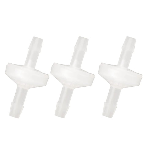 One Way Check Valve - 1/4" Hose Barb Non Return Plastic Valve for Water Fuel Oil Air Gas (Pack of 3)
