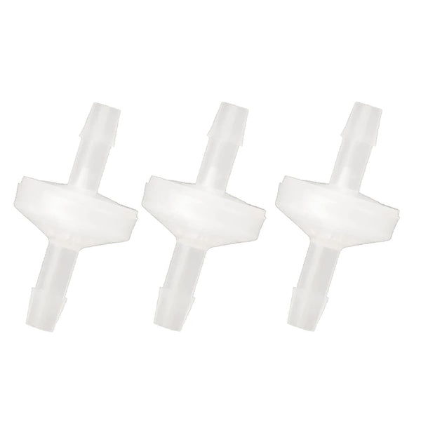One Way Check Valve - 1/4" Hose Barb Non Return Plastic Valve for Water Fuel Oil Air Gas (Pack of 3)