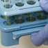 Globe Scientific Tube Rack with Grippers, Polypropylene, Autoclavable, Tube Ejector for Up to 15mm Tubes