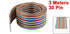 uxcell IDC Wire Flat Ribbon Cable 30Pin 1.27mm - 10Ft Rainbow Color