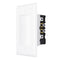 Construct Pro Recessed Dual Power Outlet Single Gang, White