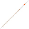 Globe Glass Serological Pipette - Reusable 10mL with 0.1 Graduations, Orange Band, ASTM E1044 (6/Box)