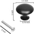 Kare & Kind 6X Round Cabinet Knobs - Matte Black - Pulls for Kitchen Drawers, Cupboards, Dressers - Classic Looking Handles - Hardware for DIY, Home Improvement by Kare & Kind