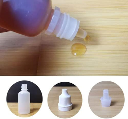 HLLMX 8 PCS Empty Plastic Squeezable Dropper Bottle, 5ML Container with Screw Cap for Essential Oil