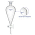 500 ml Conical Separatory Funnel, Heavy Wall Borosilicate Glass with 24/29 Joints and PTFE Stopcock