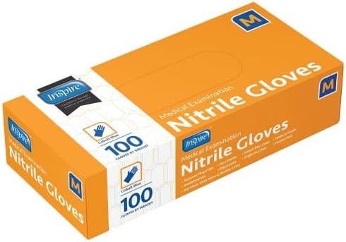 4.5 Inspire Cobalt Blue Nitrile Disposable Gloves | Nitrile Safety Medical Exam Cooking Cleaning Disposable Gloves