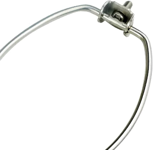 Harp,10 Inch Set (10 Inch Nickel,Pack 1) Lamp Lamp Shade Harp Holder with Harp, Saddle Base and Finial for Table