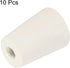 MECCANIXITY Rubber Tapered Plug 15mm to 20mm with 8mm Hole Test Tubes Bungs Stopper White, 10 Pieces