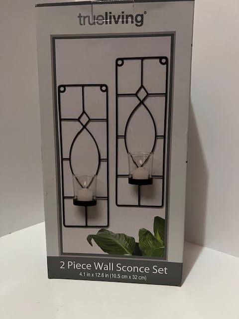 Generic True Living 2 Piece Wall Sconce Set, 4" H x 12.4" W,