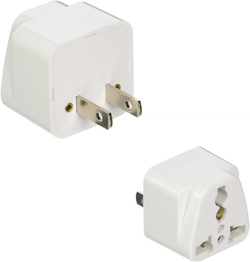 VizGiz 2 Pack Universal Travel Adapter Europe to US Plug Travel Adapters European