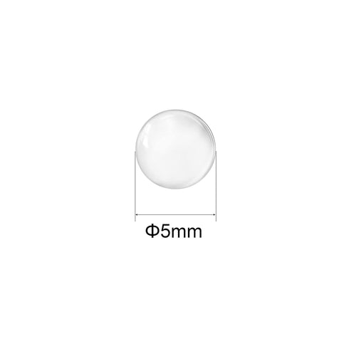 uxcell 5mm Solid Round Clear Glass Ball Boiling Stones Soda Lime Glass Beads 200pcs