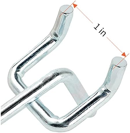 Pegboard Hooks, Large Diameter 50-Pack, 2 Inch L Shape Heavy Duty Galvanized Hooks for Pegboard