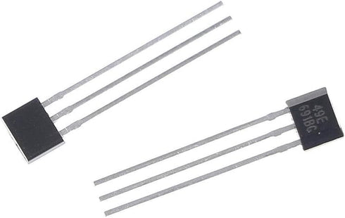 10Pcs Black Hall Element 49E, Oh49E, Ss49E Linear Sensor Hall Effect Sensors for Industrial Electrical