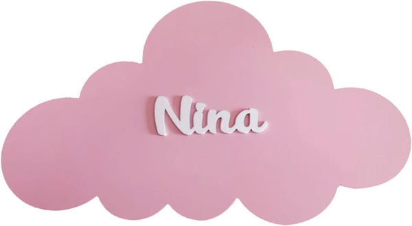 DIY Cloud Shaped Wall LAMP with your Babies name for Nursery Baby