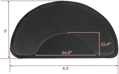 Generic 3x4.5 1/2 Inch Semicircle Anti-Fatigue Salon Mat Ft, Thick PVC High-Density Foam Barber Chair Cushion, Comfort