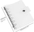 Personal A7 Size 6-Ring Pocket Size Clear Binder Covers - Soft PVC Notebook Round Ring Binder Cover Protector