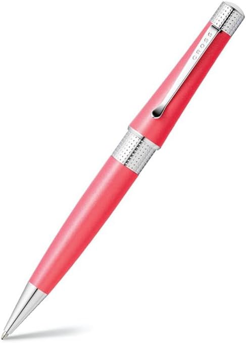 Cross Beverly Refillable Ballpoint Pen, Medium Ballpen, Includes Premium Gift Box, Coral Pearlescent Lacquer