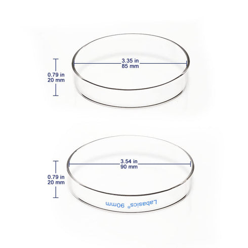 10pk Glass Petri Dishes, 90x20 mm Autoclavable Borosilicate Glass Cell Culture Dishes with Clear Lid for Laboratory