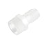 Quickun Plastic Hose Barb Fitting, 1/2" Barb to 1/2" Male Thread, White Adapter Union Fitting, Pack of 5