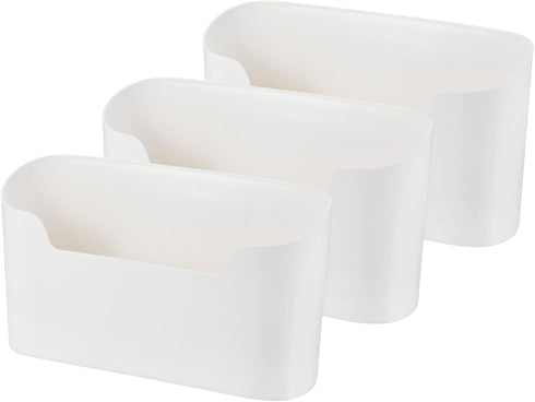 uxcell 6Pcs No Drilling Wall File Organizer, Magazine Holder, Adhesive Wall Pocket, Office Supplies, White