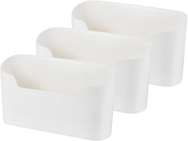 uxcell 6Pcs No Drilling Wall File Organizer, Magazine Holder, Adhesive Wall Pocket, Office Supplies, White