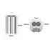 Eowpower 100 Pieces 1/8 inch Wire Rope Aluminum Sleeves Cable Crimps & 16 Pcs M3 Stainless Steel Thimbles