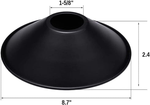 CUFEAL 3-Pack 8.7"Industrial Iron Lamp Shade, Light Cone Shade Black Pendant Light Covers, Vintage Metal Replacement