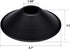 CUFEAL 3-Pack 8.7"Industrial Iron Lamp Shade, Light Cone Shade Black Pendant Light Covers, Vintage Metal Replacement