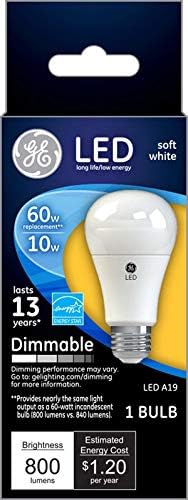 GE A19 E26 (Medium) LED Bulb Soft White 60 Watt Equivalence 1