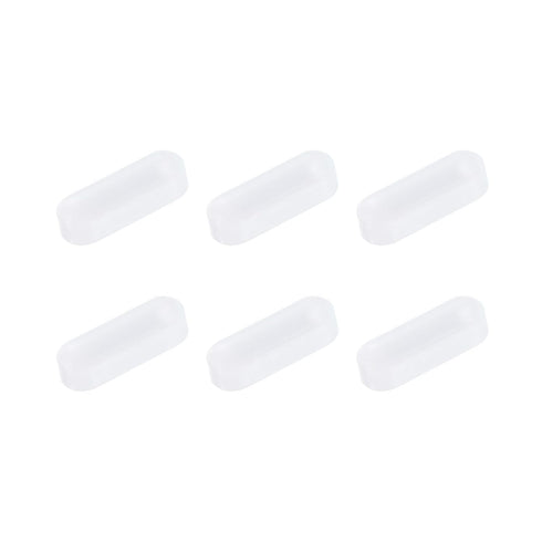 MECCANIXITY Magnetic Stirrer Mixer Stir Bar Rod, 15mm(0.59") x5mm PTFE Coating Magnet White for Laboratory 6Pcs