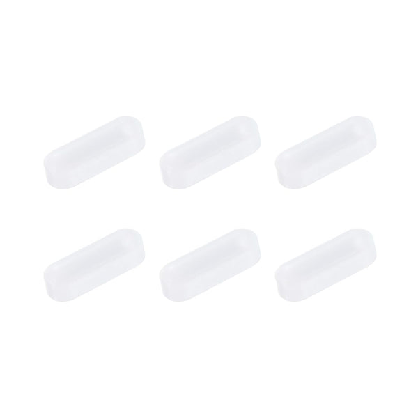 MECCANIXITY Magnetic Stirrer Mixer Stir Bar Rod, 15mm(0.59") x5mm PTFE Coating Magnet White for Laboratory 6Pcs