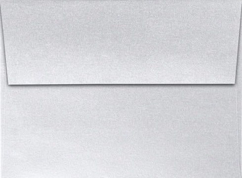 LUXPaper A7 Foil Lined Invitation Envelopes | 80lb. Text | Silver w/Black LUX Lining | 50 Qty