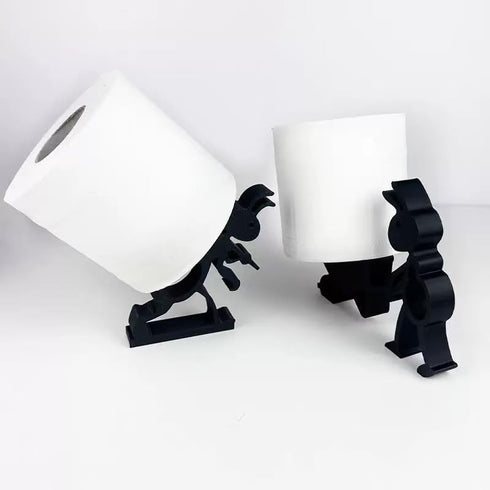 2Pcs/Set Set 3D (2) Ant Toilet Roll Holder, Funny Toilet Paper Holder Free Standing Bathroom - Printed Black Ant Roll