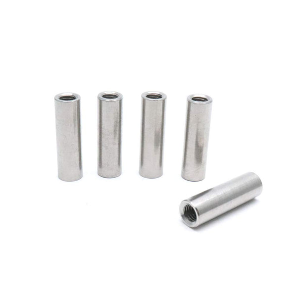 M8 Round Connector Nuts, Stainless Steel Coupling Nut, 40mm/1.57" Length, Pack of 5