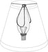 Bulb, 3x6x5 Inch, Set 2 (2 Pack) Double Mini Small Brown Barrel Lamp Shades Clip On TOOTOO STAR Barrel Fabric Lampshade