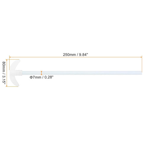 MECCANIXITY PTFE Electric Stirring Rod 250x80mm Length Overhead Stirrer Mixer Shaft with Foldable Paddle for Lab