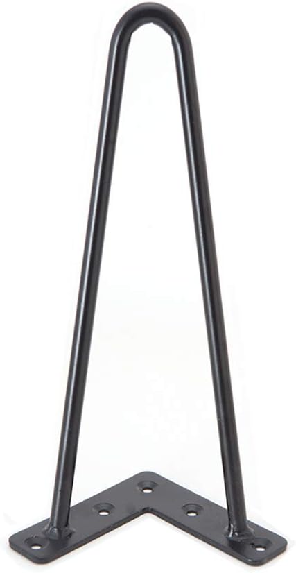 Osring 12 Inch 4pcs, 3/8 2 Hairpin Legs Solid Steel Furniture Table Feet Heavy Duty Hairpin Feet Dia Rods Furniture
