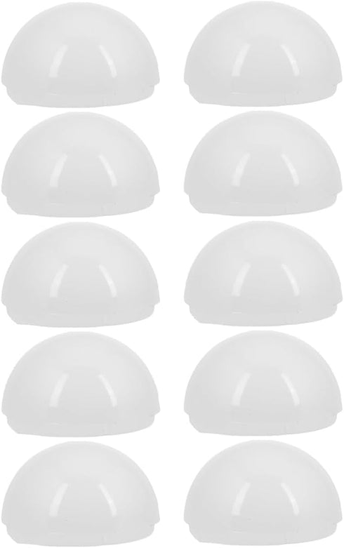 Toyvian 10pcs Plastic Lamp Shade Vanity Light Globe Replacement Half Sphere Cover