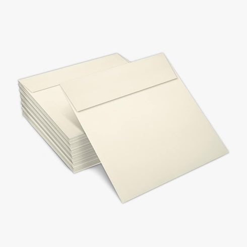 LUXPaper Square Invitation Envelopes, 5" x 5", Natural, 70lb. Text, 50 Qty, Peel & Press