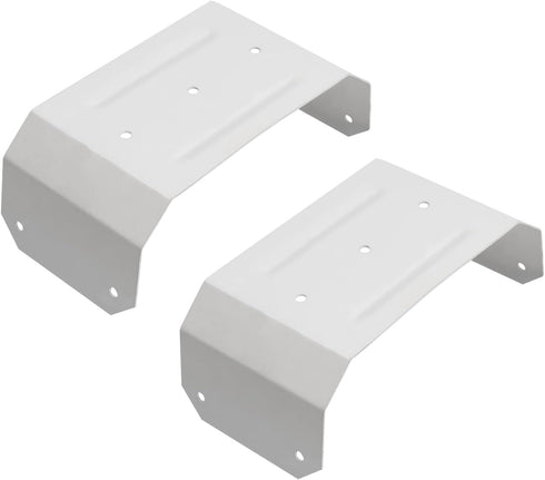 Downspout Adapter Gutter Pipe Clip Hidden Bracket Set of 2, 3x4, White