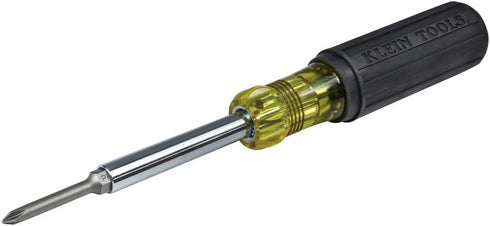 Klein Tools 32559 6-in-1 Multi-bit Screwdriver/Nut Driver, Extended Reach with Phillips and Slotted Bits