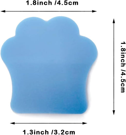 Transparent Sticky Notes for Women Fun Clear Sticky Notes for Kids Cute Colorful Paw Print See Through Sticky Notes Set 6 Pack